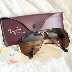 new old stock USA Ray Ban flying colour black  62mm(Rare) mirror b15 brown lens
