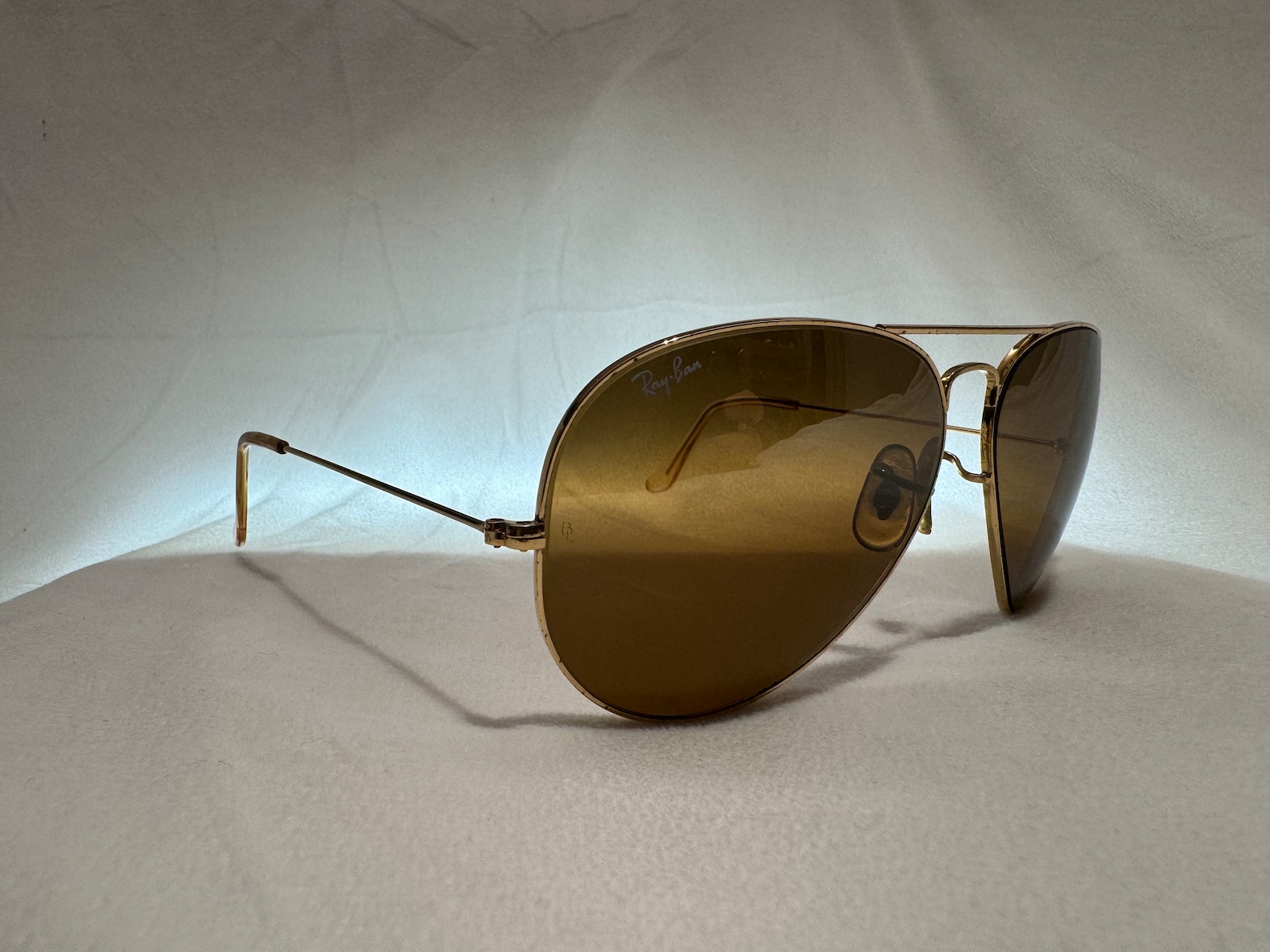 USA Ray Ban Aviator Gold 62mm(rare) Half Mirror B15 Brown Lens B&l - Etsy