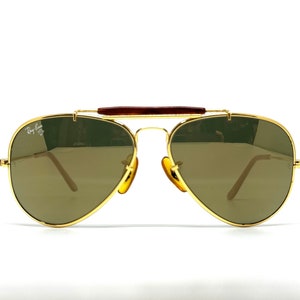 usa ray ban b&l outdoorsman 58mm used , diamond hard lens collection vintage