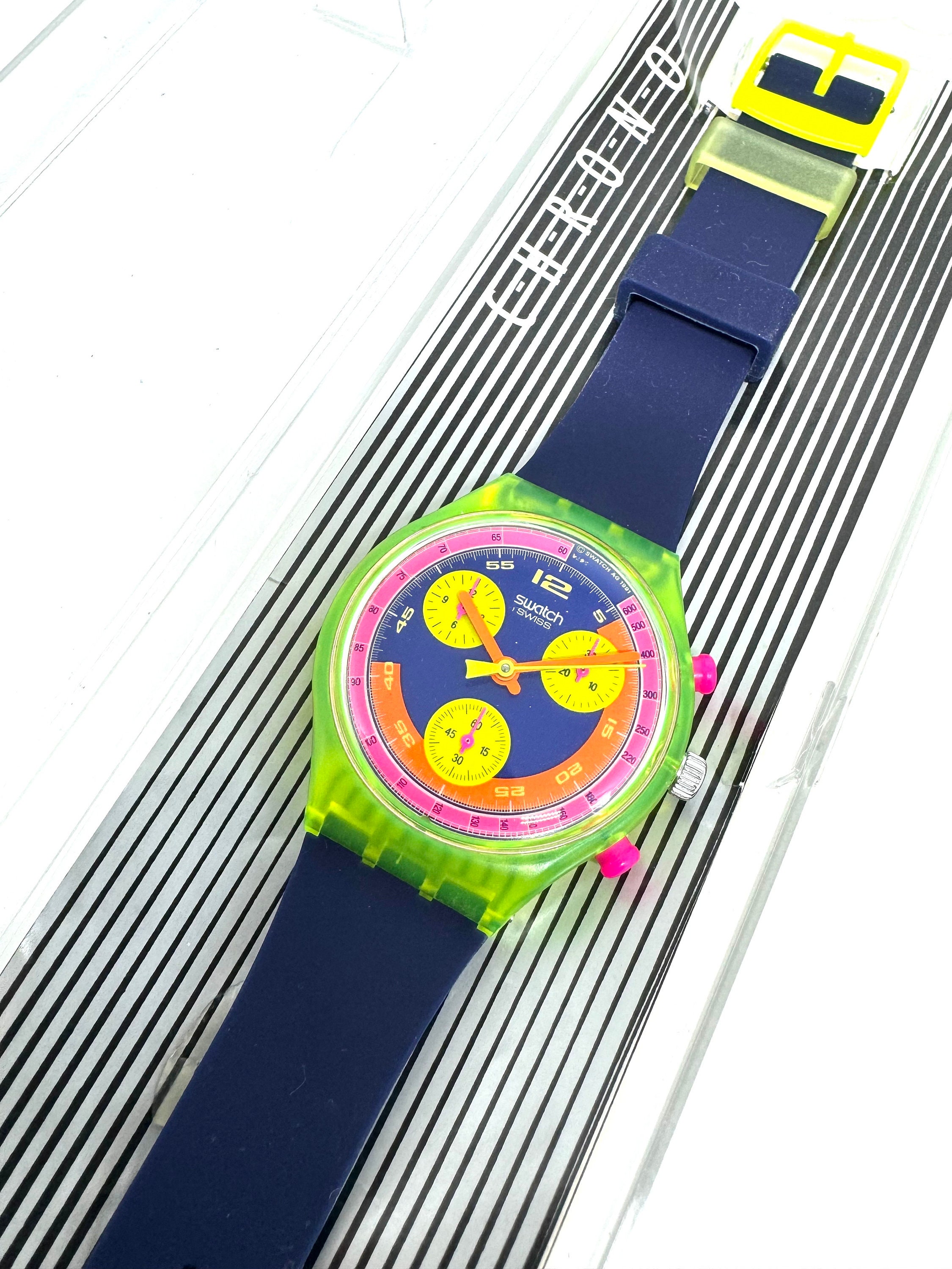 今年も話題の Scj101 Prix Grand Chrono Swatch 1991 NEW Etsy - Stock Old 時計
