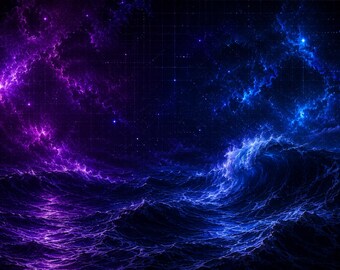 Galaxy Nebula-bureaumat | Kosmisch blauw-paarse muismat