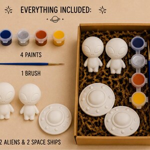 Kit para pintar figuras de extraterrestres / Actividad manual para niños y adultos