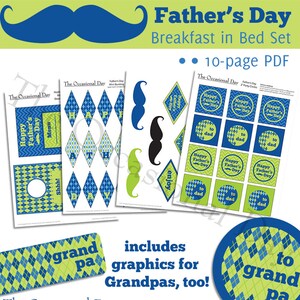 PRINTABLE Father's Day - Breakfast in Bed Set - INSTANT DOWNLOAD - Etsy