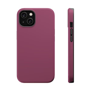 Solid Plum Magnetic Impact-Resistant Phone Case | Shockproof MagSafe Compatible