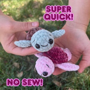 BESTSELLING, NO SEW baby sea turtle crochet pattern, very quick, always sells out at market! Instant pdf download, never A.I.