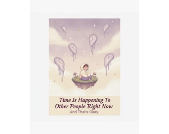 Time Blindness Wall Art Poster | Neurodivergent ADHD Decor | Surrealist Clock Print | Funny ADHD Gift