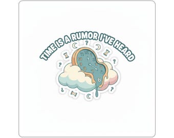 Time Blindness Sticker | Melting Clock Cloud | Neurodivergent ADHD Gift