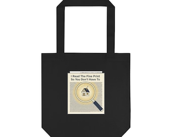 Escrow Officer Tote Bag | Fine Print Reader Gift