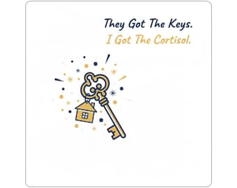 Closing Day Photo Prop Sticker — Mortgage Closer Gift, Funny Loan Officer Cortisol Laptop Sticker