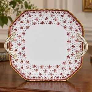 Fleur De Lys Red Spode - Etsy