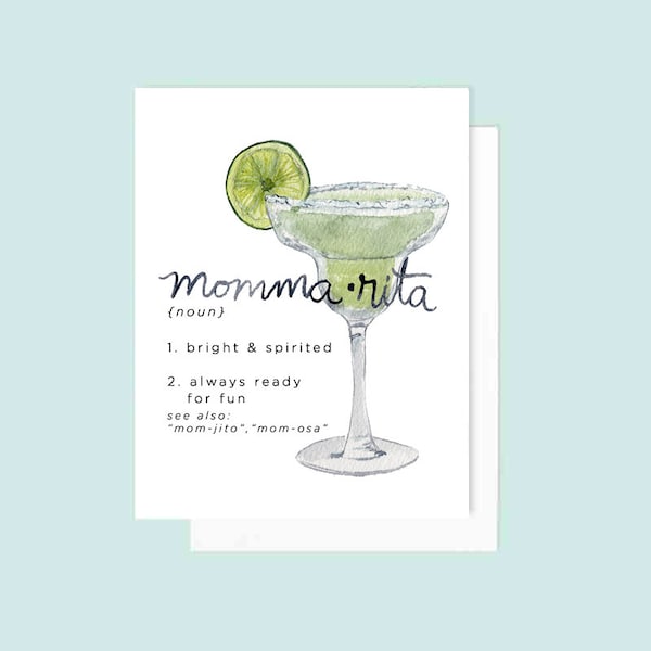 Mommarita Mother's Day Card | Mommarita Greeting Card | Watercolor Margartia | Margartia Card | Drink Card | Cocktail Card | Margartia Gift