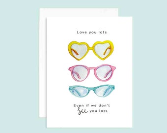 Love you lots even if we don't see you lots | Mother's Day Card | Card for Mom | Sunglasses Card | Card for Grandma | Card for Nana