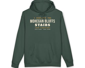 I Survived the Mohegan Bluffs Stairs Hoodie, Block Island Heavyweight Hoodie, Funny Rhode Island Gift, Hiking Hoodie
