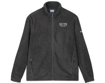 Clay Head Trail Club Embroidered Columbia Fleece Jacket, Block Island Full Zip Fleece, Hiking Gift, Rhode Island Outerwear