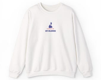 Certified Off-Islander Embroidered Crewneck, Block Island Sweatshirt
