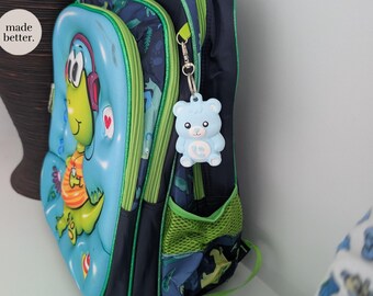 Etiqueta NFC de contacto de emergencia para mochilas infantiles – Etiqueta Safe Bear para mochilas