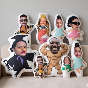 Almohada facial personalizada con foto, almohada corporal decorativa con dibujos animados, regalo ideal.