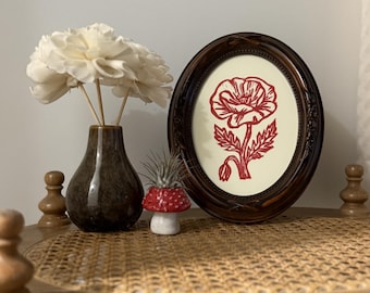 Poppy Linocut Print