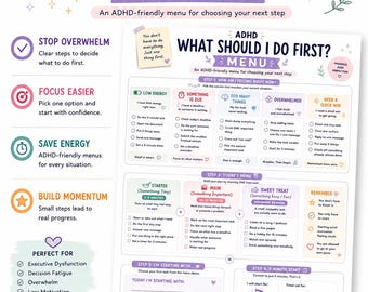 ADHD What Should I Do First Menu | Task Priority Printable (PDF Download)