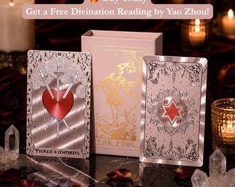 Gold Foil Tarot Deck + Free Expert Reading · Rider Waite Cards · Gift Box · Altar Cloth · Guidebook