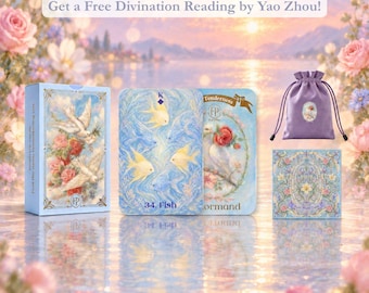 Tenderness Tarot & Lenormand Deck | Whimsical Colored Pencil Art Cards | Romantic Divination Set with Altar Cloth | Beginner Friendly