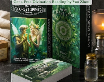 Forest Spirit Tarot Deck | Nature Inspired Indie Tarot Cards | Enchanted Forest Oracle Set with Altar Cloth | Beginner Friendly 78 Cards