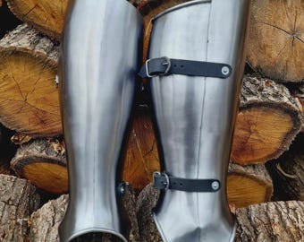 Schinieri d'acciaio medievali per armatura: costume personalizzato SCA Buhurt