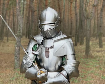 Armatura da battaglia del crociato reale / Imbracatura da cavaliere gotica completamente indossabile