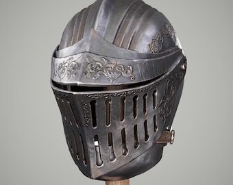 Elmo da guerriero unisex Dark Soul in acciaio / Elegante armatura medievale per LARP e Cosplay