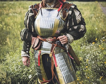Landsknecht Steel Armor Set | Renaissance Cuirass, Tassets | Imperial Soldier Cosplay Body Armor