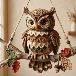 Amigurumipatroon gehaakte uil, zelfstudie bos pluche (pdf-download)