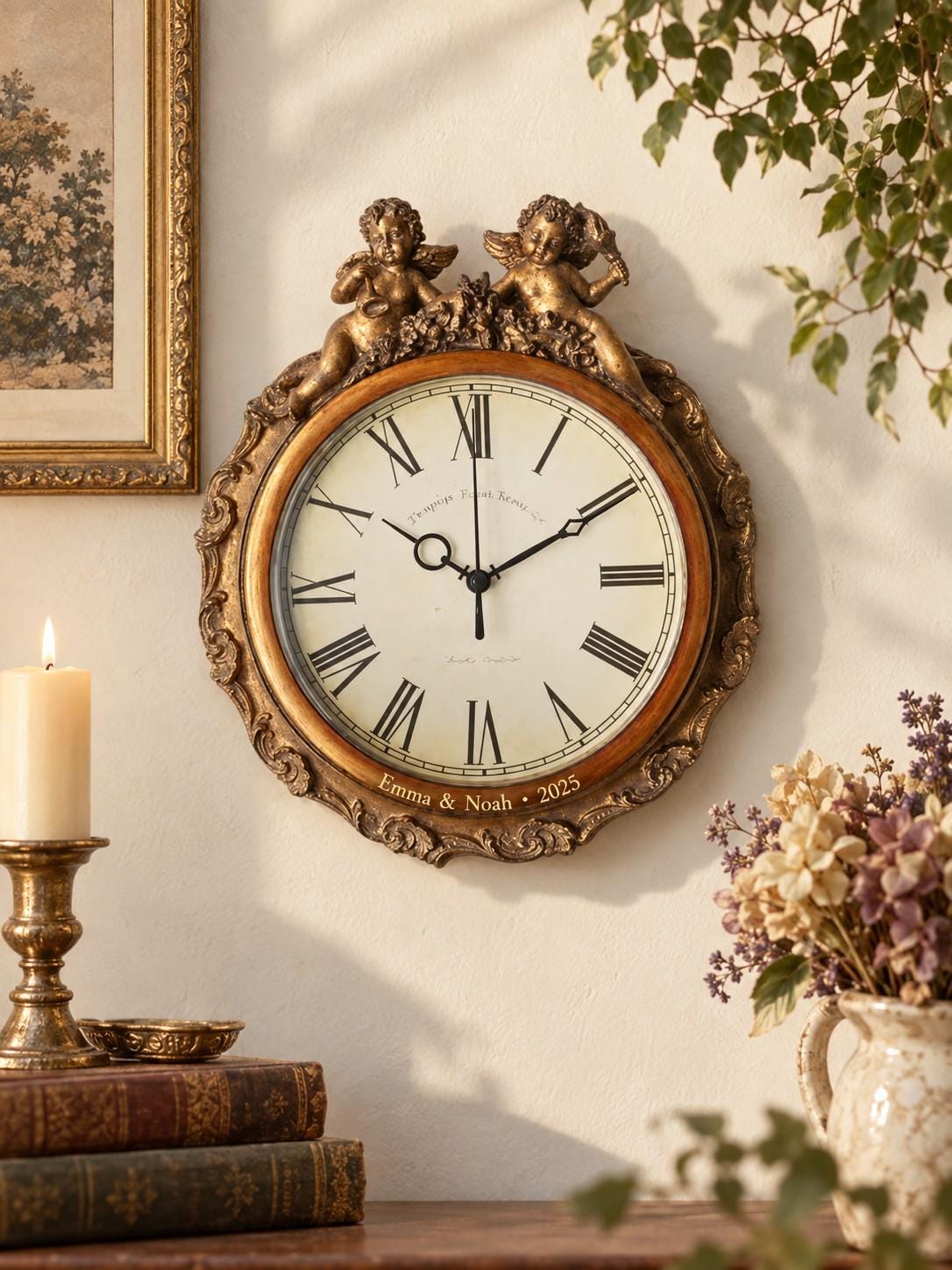 Gold Angel Clock - Etsy
