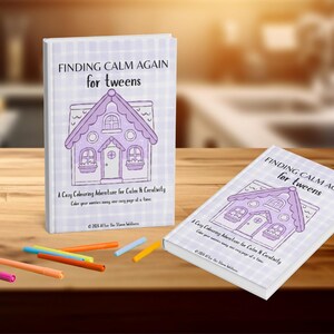 Finding Calm Coloring Book for Tweens | Cottagecore Mindfulness, Anxiety Relief (PDF Download)