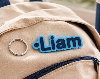 Personalized Kids Name Keychain for Backpacks, School Bags and Party Favors