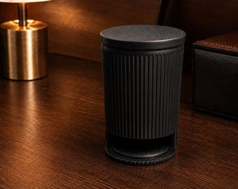 Matte Black Snus Can Dispenser for Desk, Gravity Feed, Holds 5 Cans