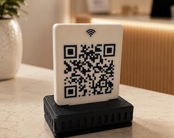 Modern Guest WiFi QR Code Sign with Custom Network and Password