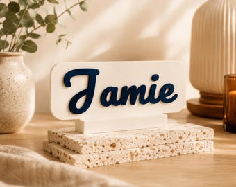 Matte Metallic Personalized Name Plate for Desk, Office and Events