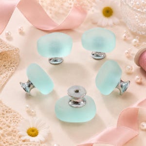 Frosted Glass Drawer Knobs – Irregular Knobs for Cabinets & Dressers