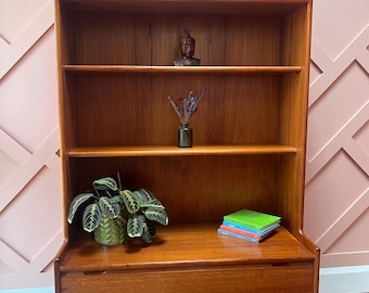 Restauriertes Teak Mid Century Regal mit Schublade - 60er Jahre Oldham Möbel