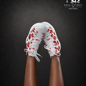 ND Strawberry Bloom hoge canvas schoenen