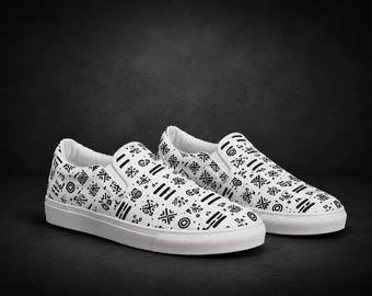 Tribal Code Slip-On Canvas Shoes