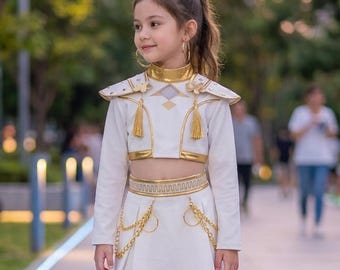 K-Pop Anime Cosplay Costume Set for Girls, Korean Idol Fashion Outfit, Halloween Role Play & Stage Performance Wear