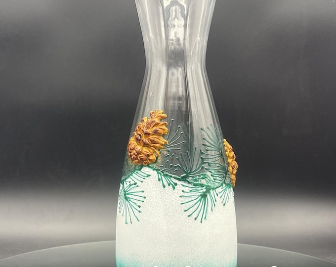 Pine tree wine bottle decanter