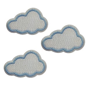 Mini écusson nuage blanc ciel mignon dessin animé cupcake rétro gâteau féerique tasse bonbons dessin animé enfants écusson jeans t-shirt chapeau sacs à dos (Lot de 3)
