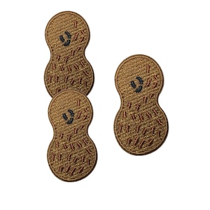 Mini Nuts Snacks Cartoon Embroidered Iron on Patch Appliques Hat Cap T-Shirt Jacket Backpack Clothing Pack of 3