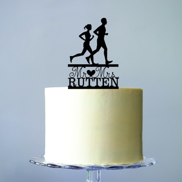 Running Couple Cake Etsy
