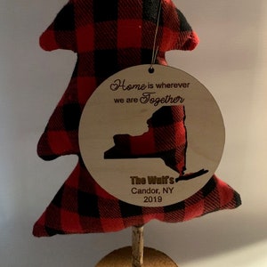 Home is Wherever We Are Together Family State  Ornament FREE Personalization