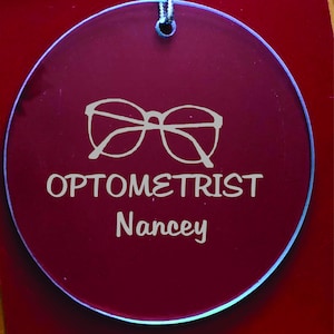 Optometrist Ornament FREE Personalization