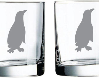 Penguin Glass  FREE Personalization