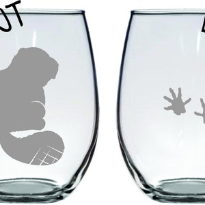 Beaver Glass with Beaver Foot Prints, Cabin Decor, Lodge Dinnerware, Rustic Home